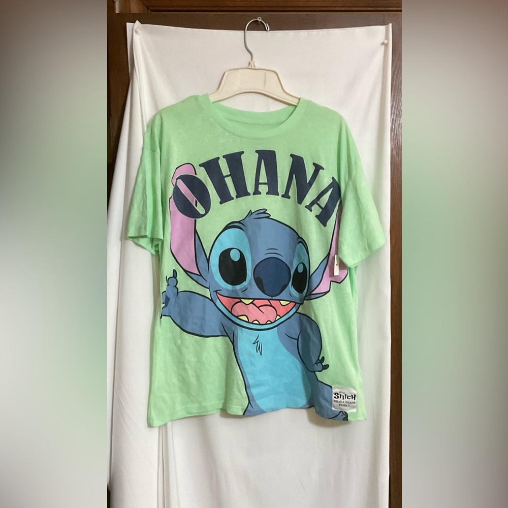 Disney: Mint Green Short Sleeve Youth/Junior Large ‘’Ohanna”’  Stitch tee shirt